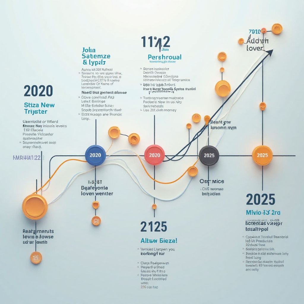 Linie temporală ilustrativă a evoluției Growth.ro